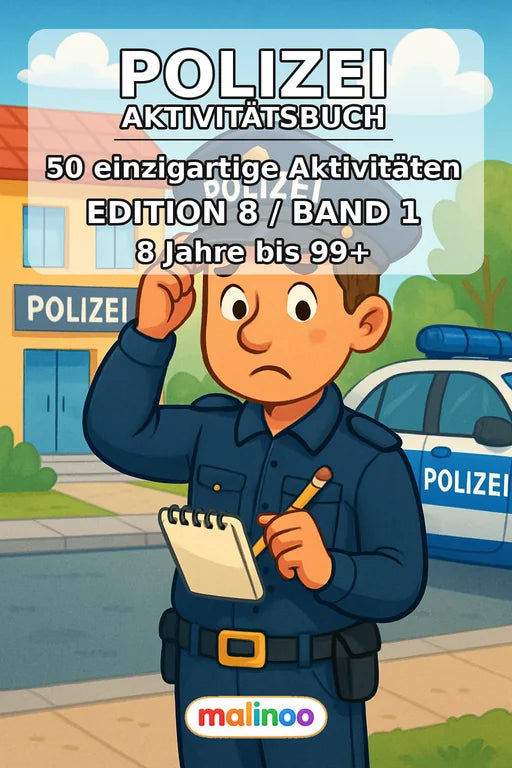 Polizei Aktivitätsbuch 50 Rätsel- und Aktivitätsseiten PDF Download – Cover