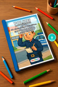 Polizei Aktivitätsbuch 50 Rätsel- und Aktivitätsseiten PDF Download – Mockup-Ansicht