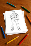 Polizei Aktivitätsbuch 50 Rätsel- und Aktivitätsseiten gedruckt+lose – Mockup-Ansicht