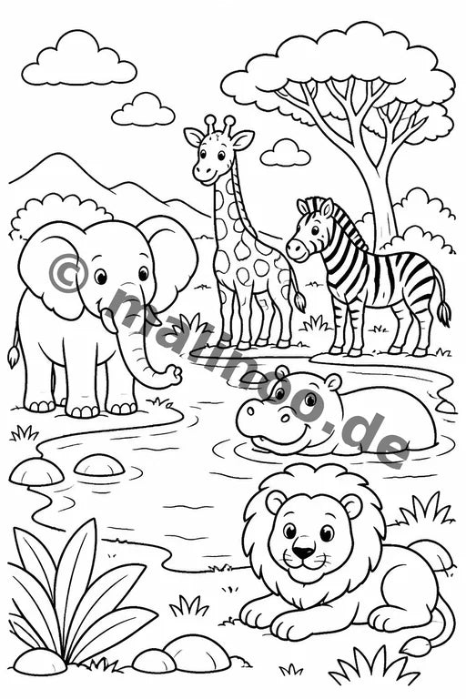Safari-Tiere Aktivitätsbuch 100 Rätsel- und Aktivitätsseiten PDF Downl – Vorschaubild 4