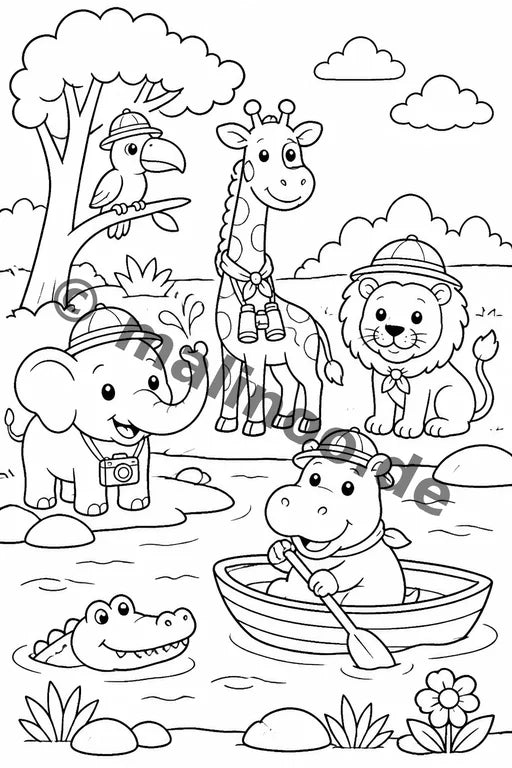 Safari-Tiere Aktivitätsbuch 20 Rätsel- und Aktivitätsseiten PDF Downlo – Vorschaubild 5