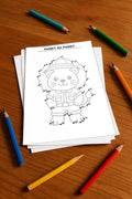 Safari-Tiere Aktivitätsbuch 20 Rätsel- und Aktivitätsseiten gedruckt+l – Mockup-Ansicht