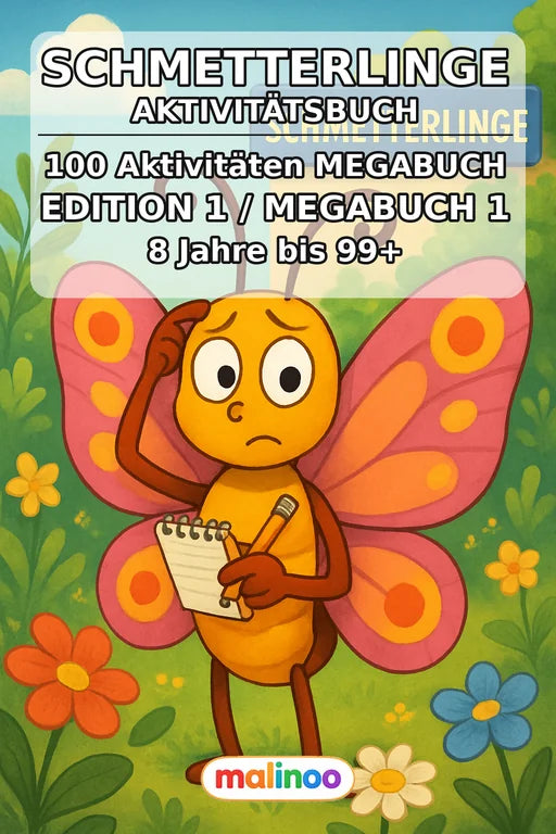 Schmetterlinge Aktivitätsbuch 100 Rätsel- und Aktivitätsseiten PDF Dow – Cover