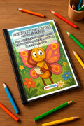 Schmetterlinge Aktivitätsbuch 100 Rätsel- und Aktivitätsseiten gedruck – Mockup-Ansicht