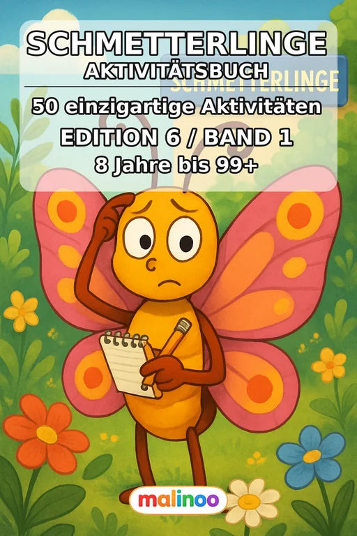 Schmetterlinge Aktivitätsbuch 50 Rätsel- und Aktivitätsseiten PDF Down – Cover
