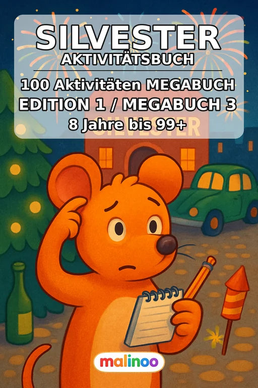 Silvester Aktivitätsbuch 100 Rätsel- und Aktivitätsseiten – Cover