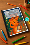 Silvester Aktivitätsbuch 100 Rätsel- und Aktivitätsseiten – Mockup-Ansicht