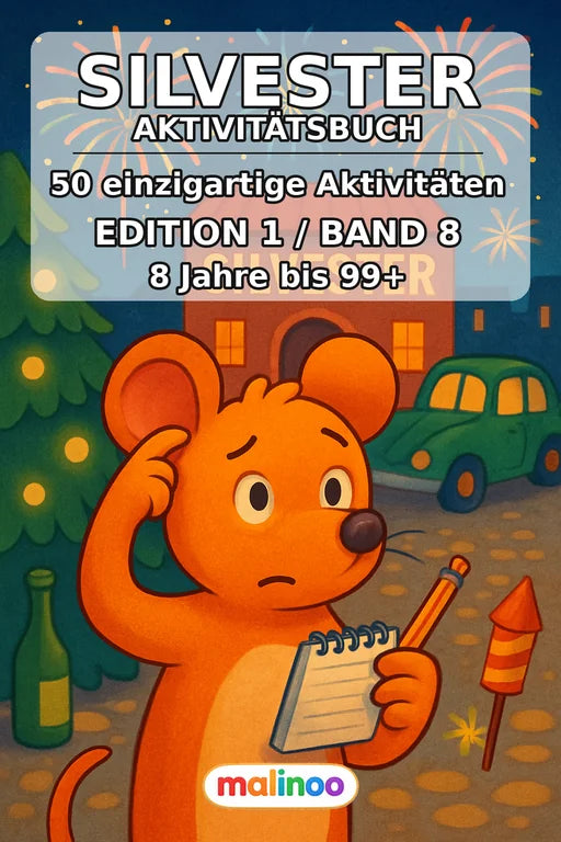 Silvester Aktivitätsbuch 50 Rätsel- und Aktivitätsseiten – Cover