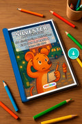 Silvester Aktivitätsbuch 50 Rätsel- und Aktivitätsseiten – Mockup-Ansicht