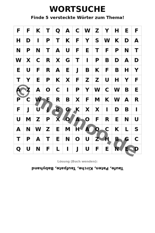 Taufe Aktivitätsbuch 100 Rätsel- und Aktivitätsseiten gedruckt+gebunde – Vorschaubild 9