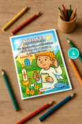 Taufe Aktivitätsbuch 20 Rätsel- und Aktivitätsseiten PDF Download – Mockup-Ansicht