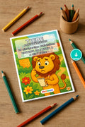 Tiere Aktivitätsbuch 20 Rätsel- und Aktivitätsseiten PDF Download – Mockup-Ansicht