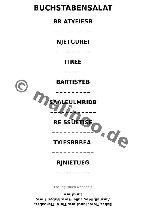 Tiere Aktivitätsbuch 20 Rätsel- und Aktivitätsseiten gedruckt+lose – Vorschaubild 6