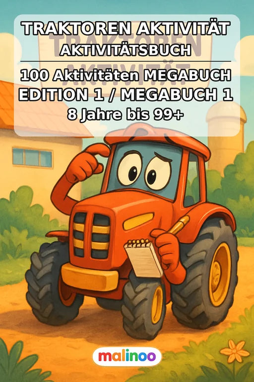 Tractors Activity Aktivitätsbuch 100 Rätsel- und Aktivitätsseiten PDF  – Cover