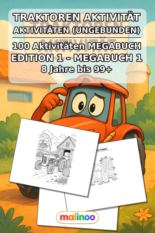 Tractors Activity Aktivitätsbuch 100 Rätsel- und Aktivitätsseiten gedr – Cover