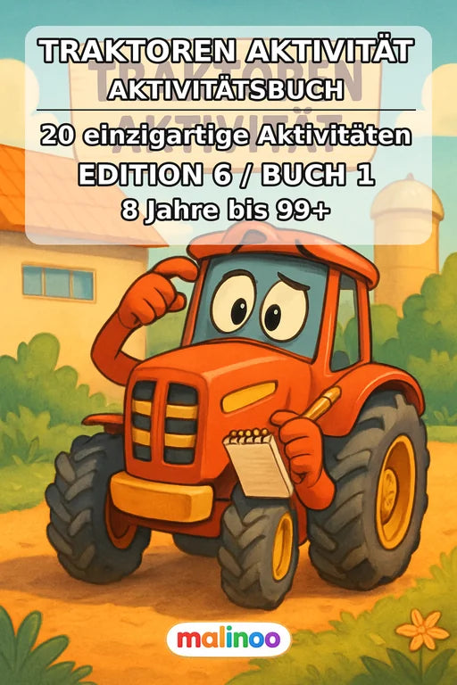 Tractors Activity Aktivitätsbuch 20 Rätsel- und Aktivitätsseiten PDF D – Cover