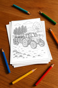 Tractors Activity Aktivitätsbuch 20 Rätsel- und Aktivitätsseiten gedru – Mockup-Ansicht