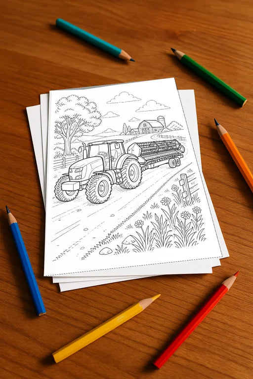 Tractors Activity Aktivitätsbuch 20 Rätsel- und Aktivitätsseiten gedru – Mockup-Ansicht