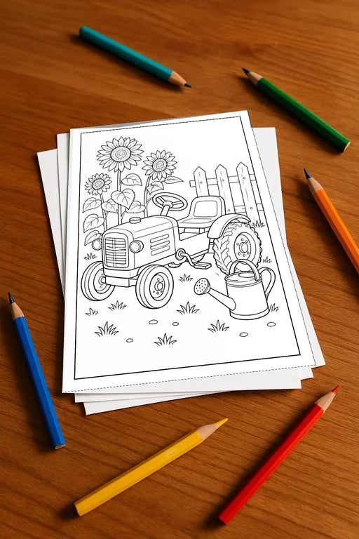 Tractors Activity Aktivitätsbuch 20 Rätsel- und Aktivitätsseiten gedru – Mockup-Ansicht