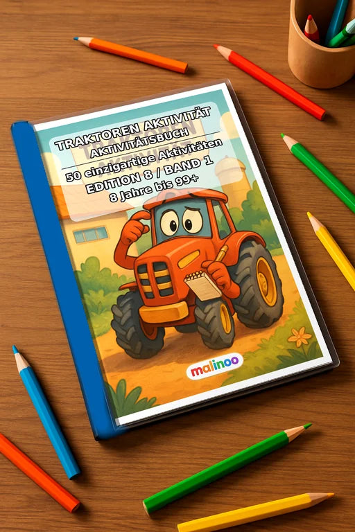 Tractors Activity Aktivitätsbuch 50 Rätsel- und Aktivitätsseiten gedru – Mockup-Ansicht