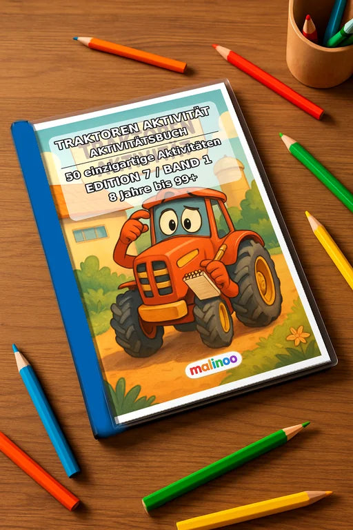 Tractors Activity Aktivitätsbuch 50 Rätsel- und Aktivitätsseiten gedru – Mockup-Ansicht