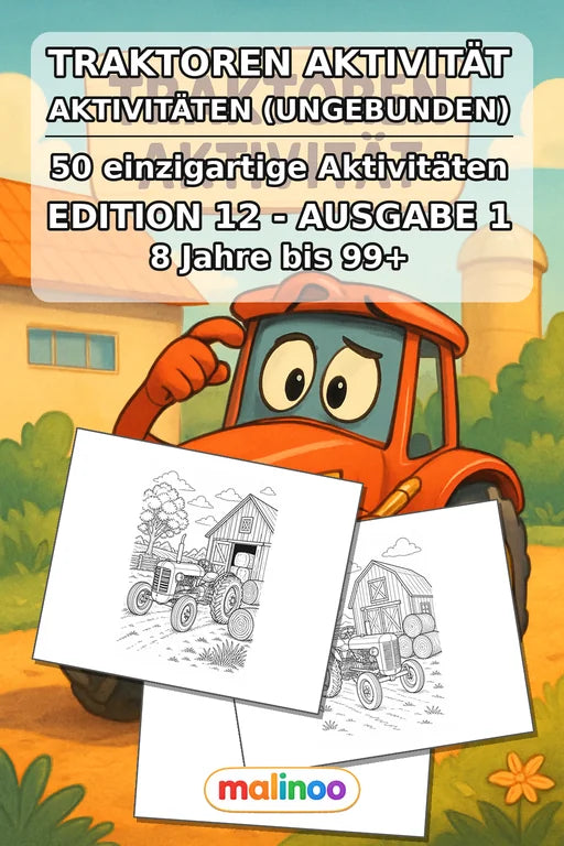 Tractors Activity Aktivitätsbuch 50 Rätsel- und Aktivitätsseiten gedru – Cover