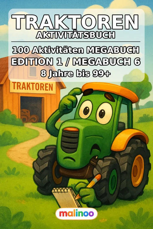 Traktoren Aktivitätsbuch 100 Rätsel- und Aktivitätsseiten – Cover
