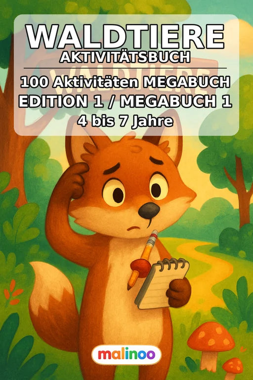 Waldtiere Aktivitätsbuch 100 Rätsel- und Aktivitätsseiten PDF Download – Cover