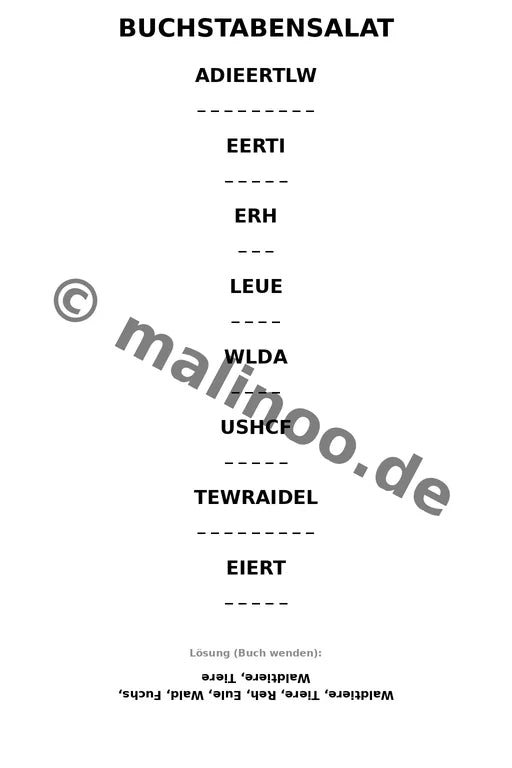 Waldtiere Aktivitätsbuch 100 Rätsel- und Aktivitätsseiten gedruckt+los – Vorschaubild 6