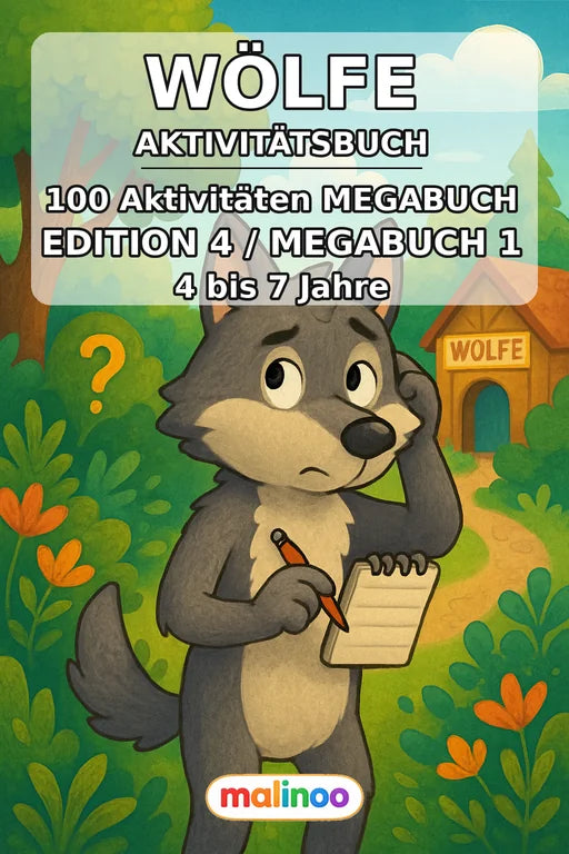 Wölfe Aktivitätsbuch 100 Rätsel- und Aktivitätsseiten PDF Download – Cover