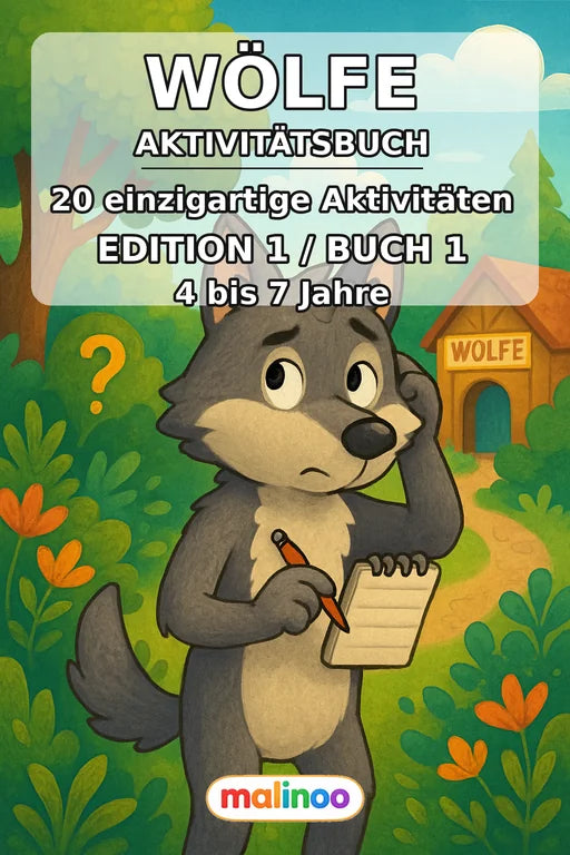 Wölfe Aktivitätsbuch 20 Rätsel- und Aktivitätsseiten PDF Download – Cover