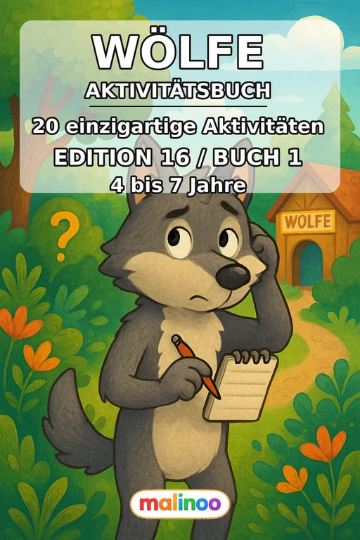 Wölfe Aktivitätsbuch 20 Rätsel- und Aktivitätsseiten PDF Download – Cover