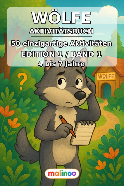 Wölfe Aktivitätsbuch 50 Rätsel- und Aktivitätsseiten PDF Download – Cover