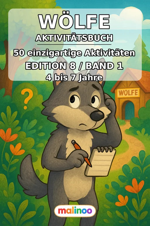 Wölfe Aktivitätsbuch 50 Rätsel- und Aktivitätsseiten PDF Download – Cover