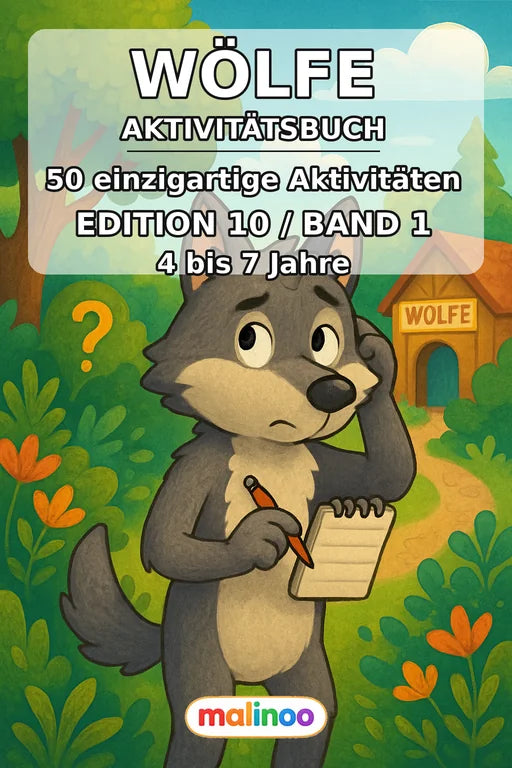 Wölfe Aktivitätsbuch 50 Rätsel- und Aktivitätsseiten PDF Download – Cover