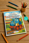 Zugaktivitäten Aktivitätsbuch 100 Rätsel- und Aktivitätsseiten PDF Dow – Mockup-Ansicht