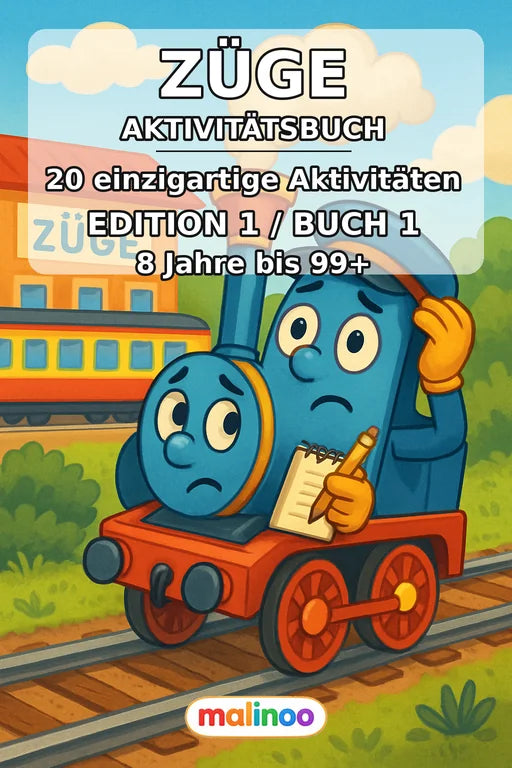 Zugaktivitäten Aktivitätsbuch 20 Rätsel- und Aktivitätsseiten PDF Down – Cover