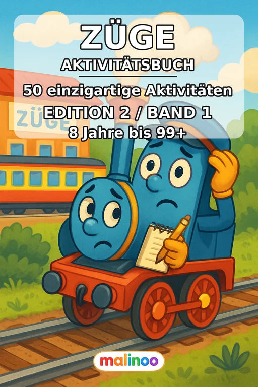 Zugaktivitäten Aktivitätsbuch 50 Rätsel- und Aktivitätsseiten PDF Down – Cover