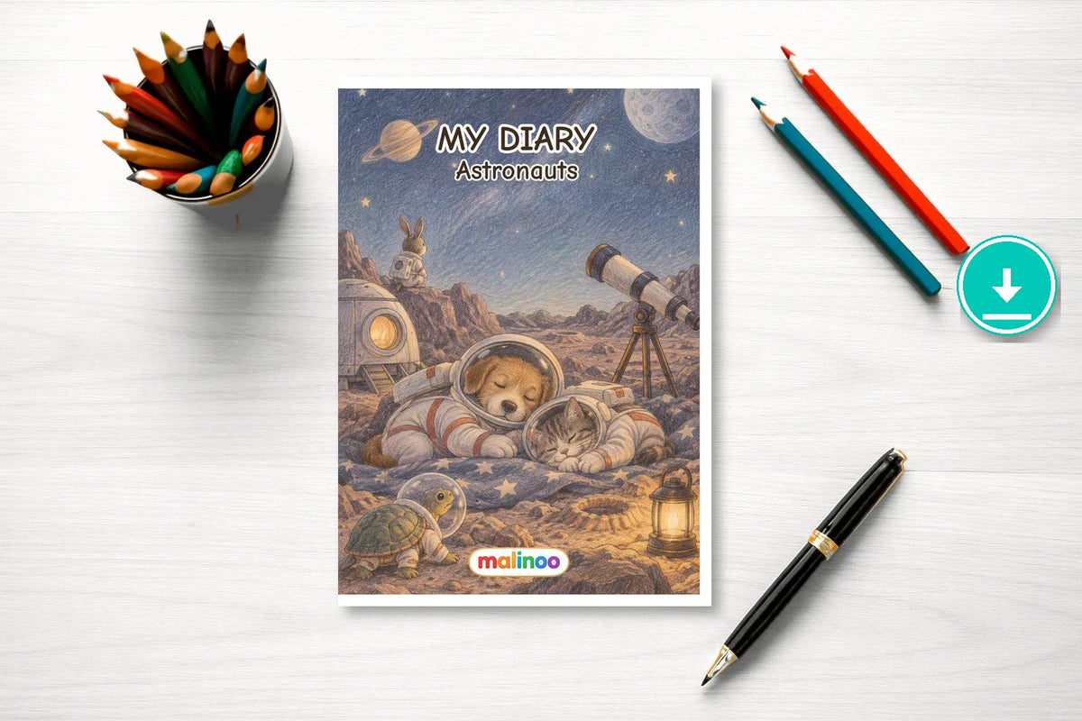 Tagebuch Astronauts Medium 00 mockup digital en