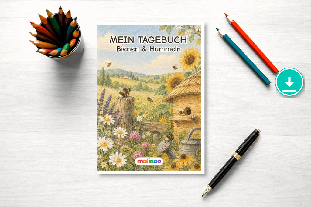 Tagebuch Bees And Bumblebees Low and bumblebees 00 mockup digital
