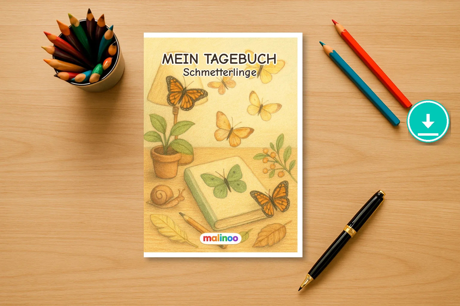 Tagebuch Butterflies Activity Medium activity 00 mockup digital