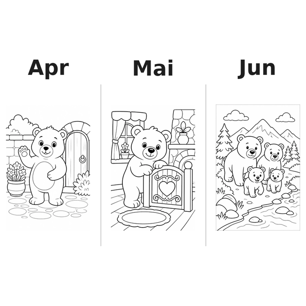 bears_low Kalender 2027 Motive Ausmalen 2