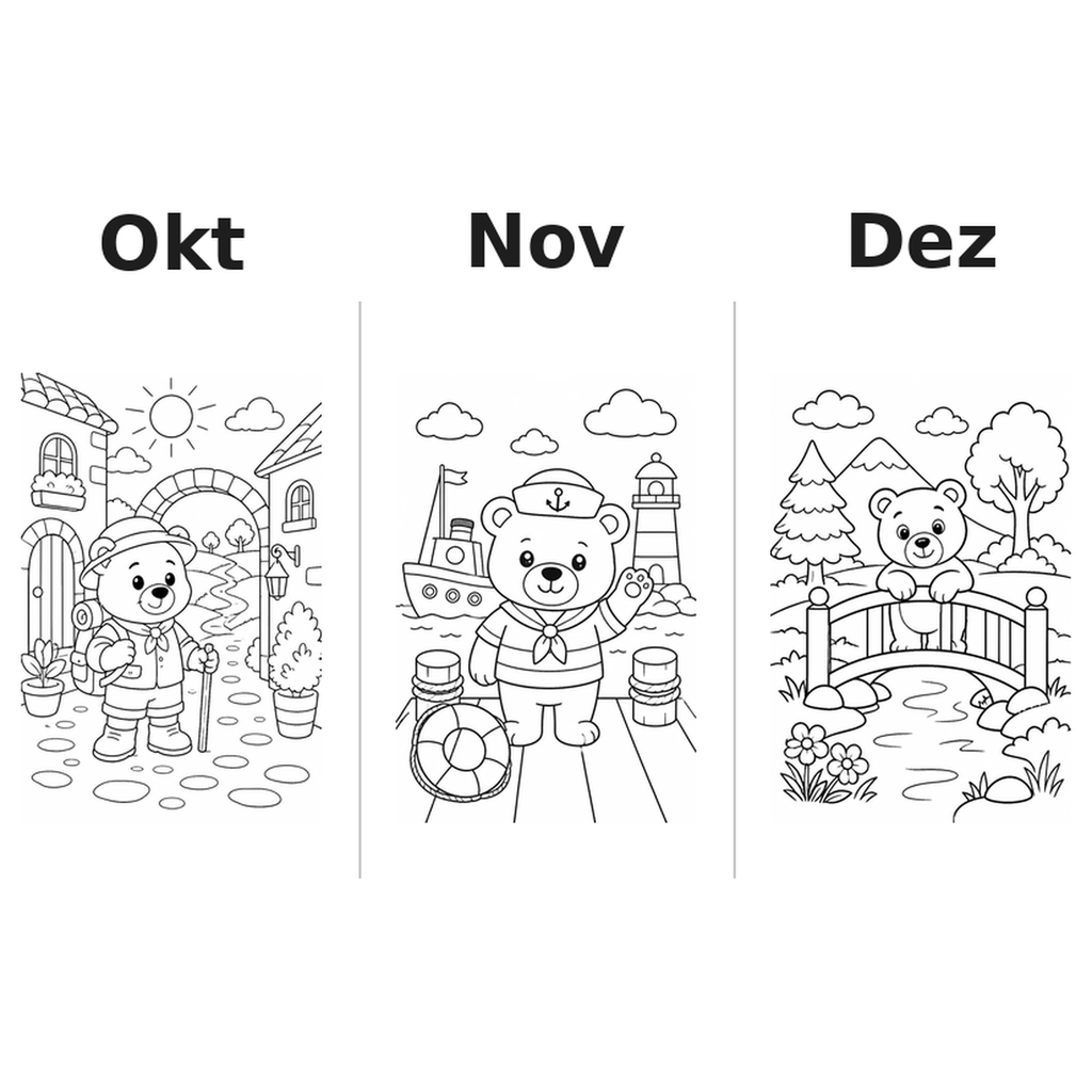 bears_low Kalender 2027 Motive Ausmalen 4