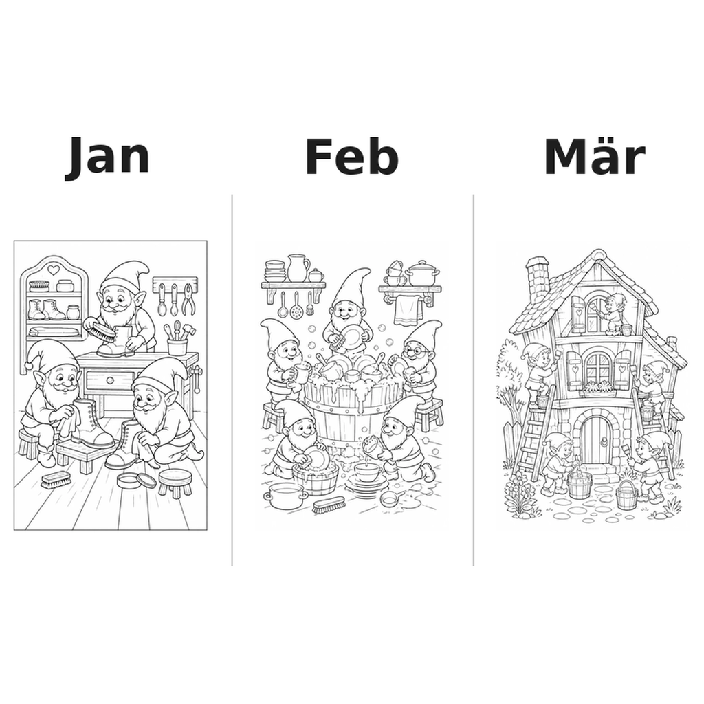 brownie_medium Kalender 2027 Motive Ausmalen 1