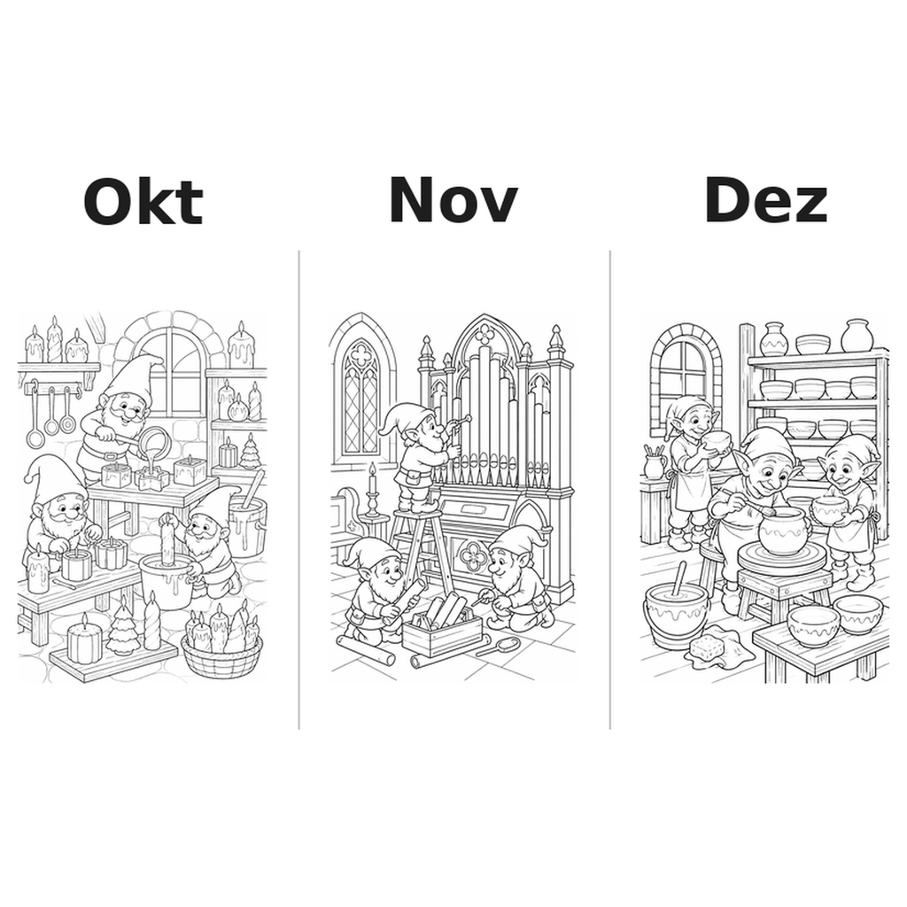 brownie_medium Kalender 2027 Motive Ausmalen 4