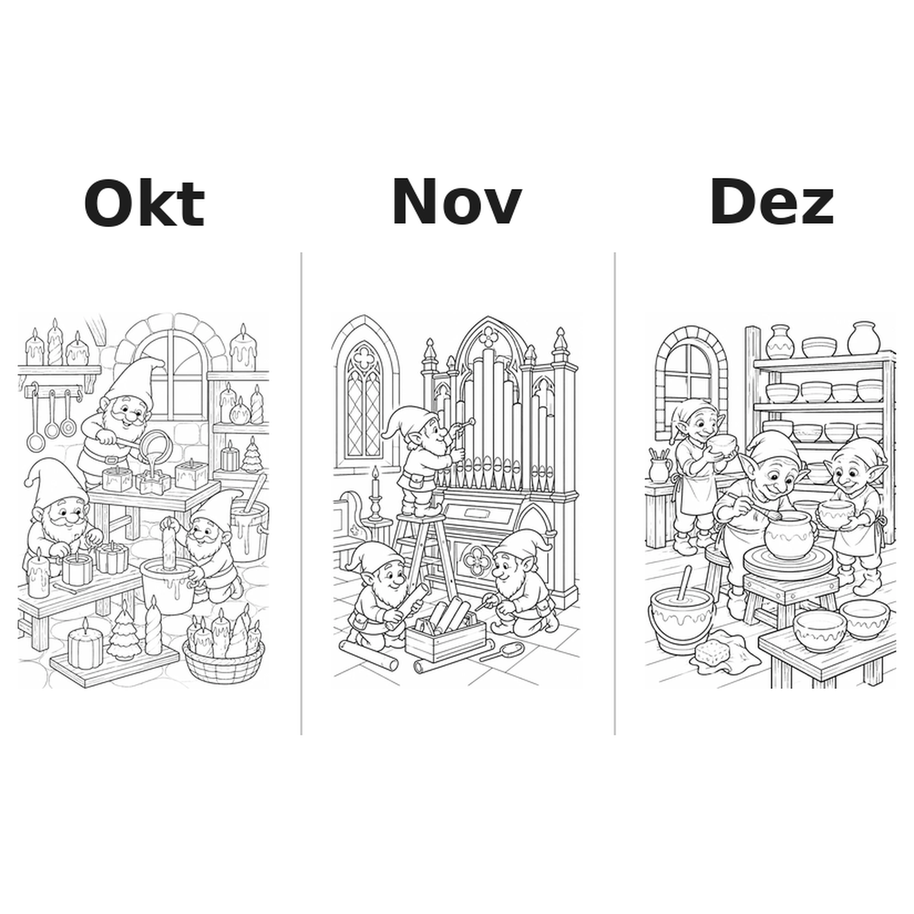brownie_medium Kalender 2027 Motive Ausmalen 4