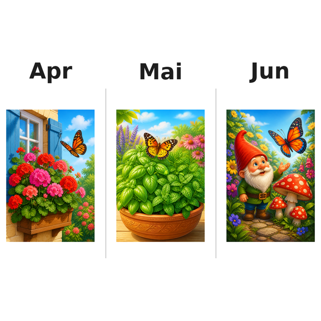 butterflies_medium Kalender 2027 Motive ausgemalt 2