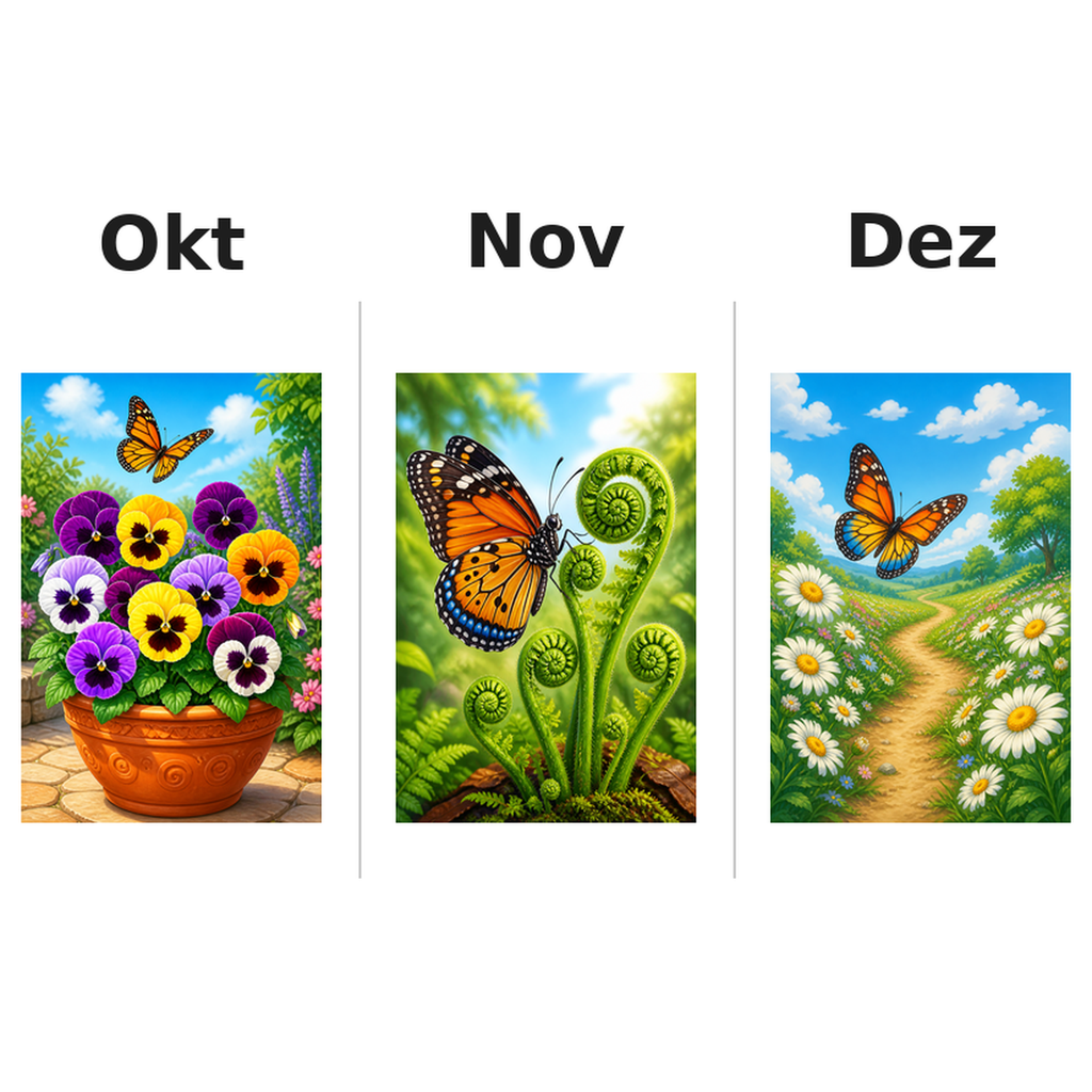butterflies_medium Kalender 2027 Motive ausgemalt 4