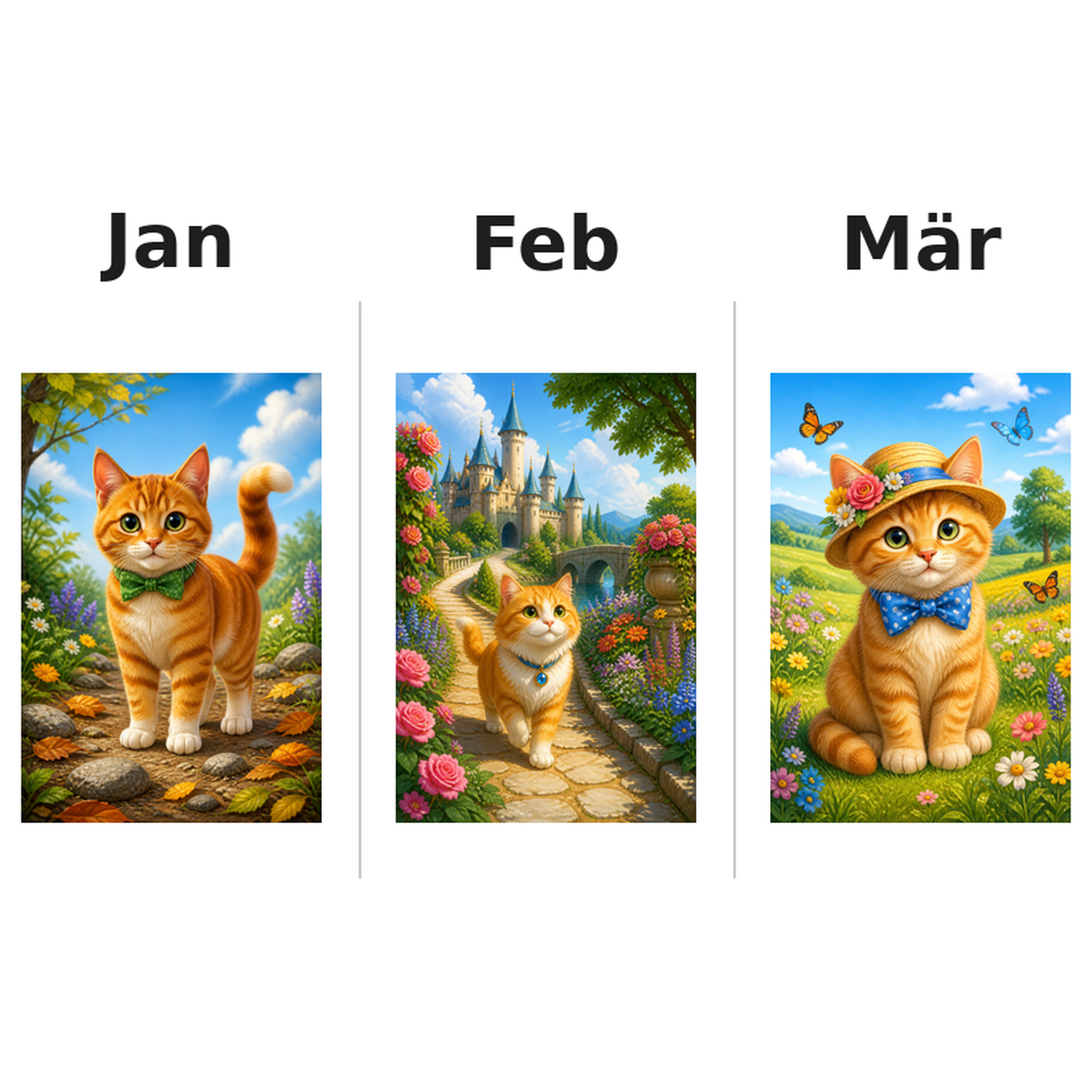 cats Kalender 2027 Motive ausgemalt 1