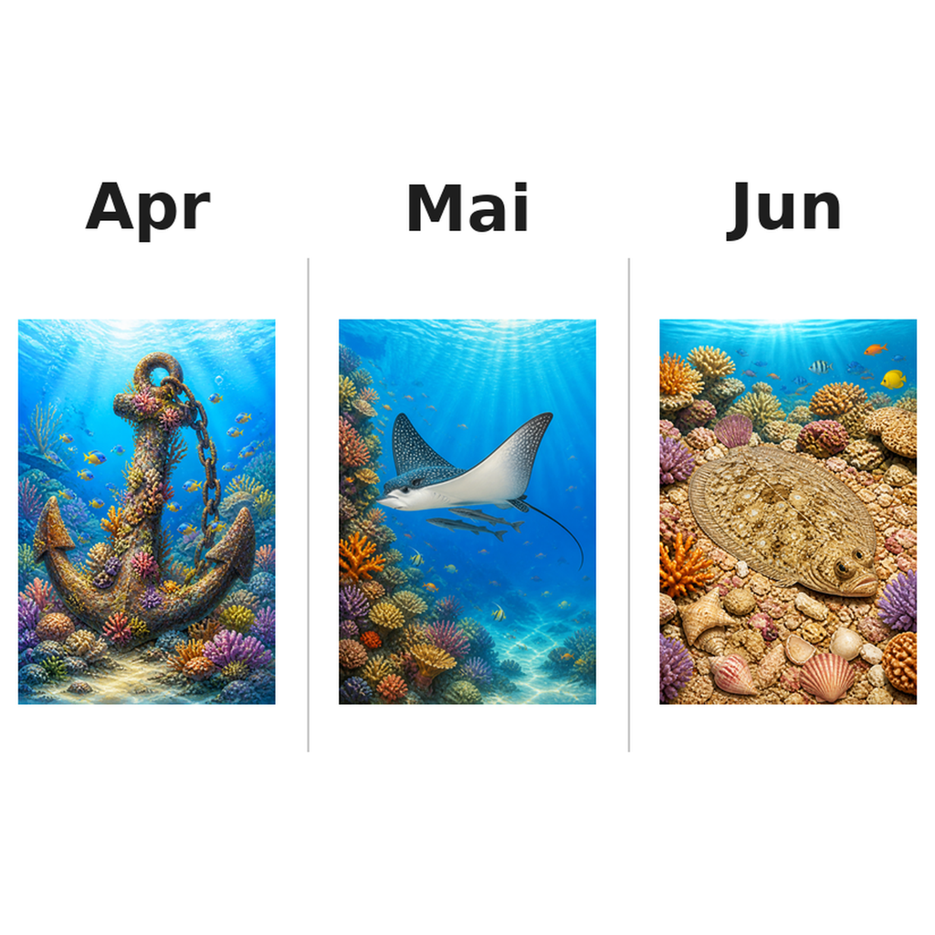 coral_reefs_medium Kalender 2027 Motive ausgemalt 2
